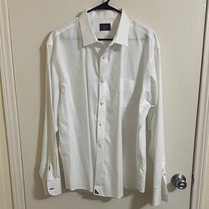EUC Untuckit Men’s Wrinkle Free 100% Cotton White Button Down Shirt XXL